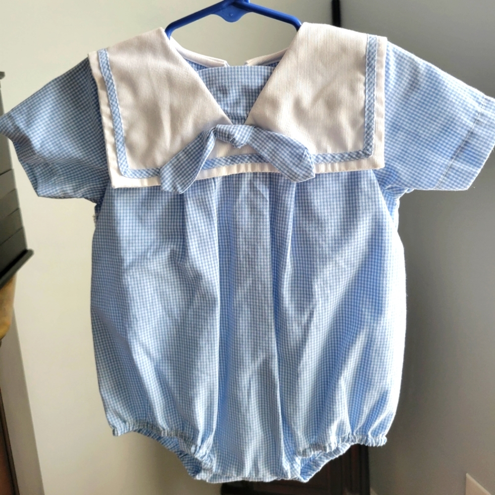 Boys 12mo Gingham Bubble